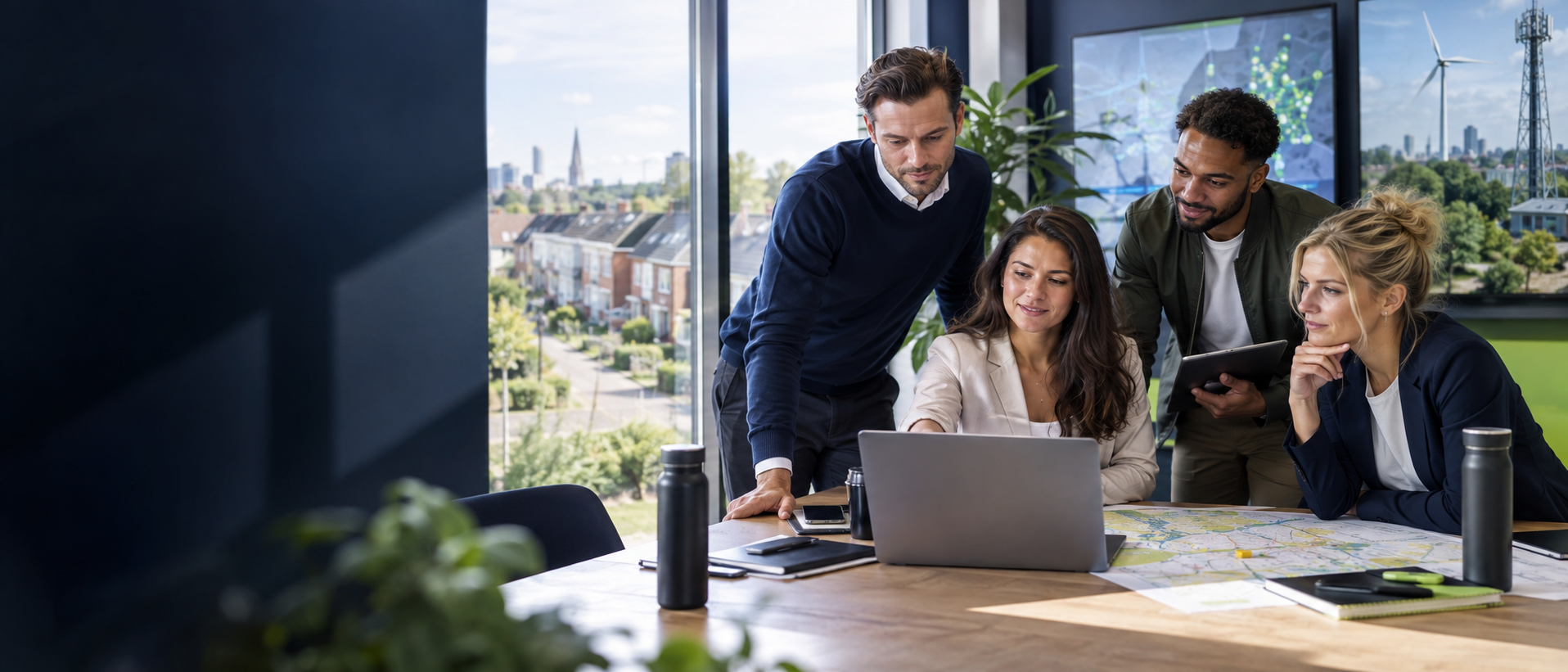 Field-salesteam bereidt energie- en telecomprojecten voor